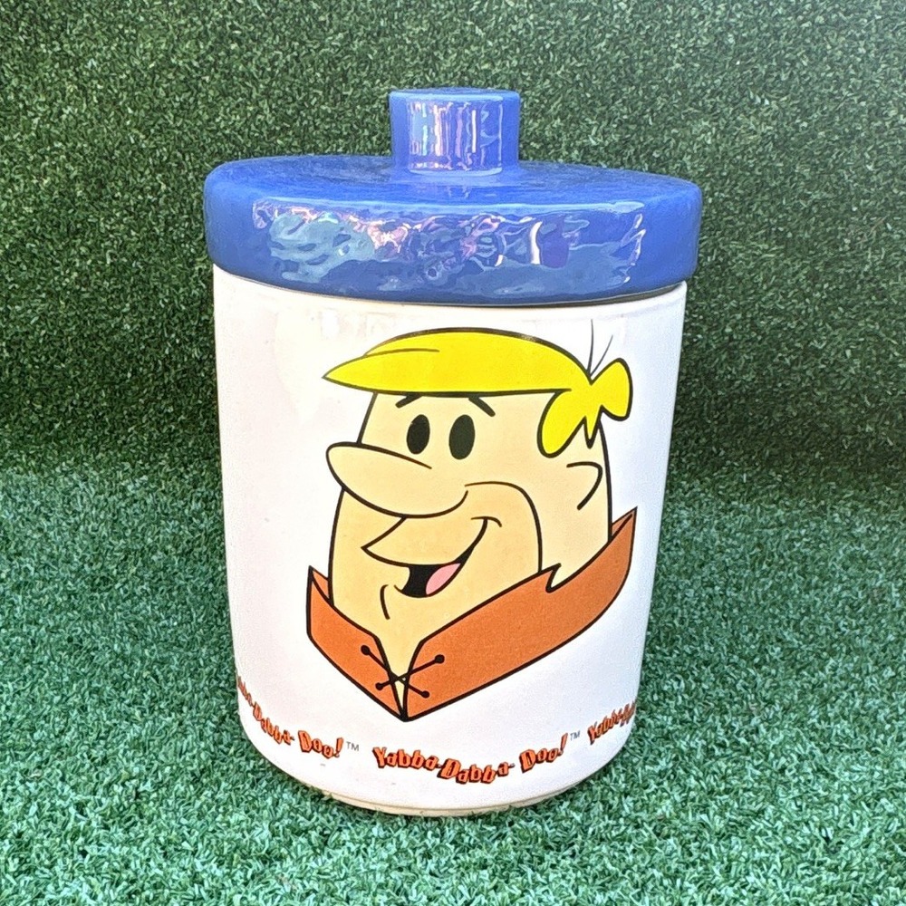 Certified International Flintstones Barney Rubble Ceramic Canister Jar w/ Lid